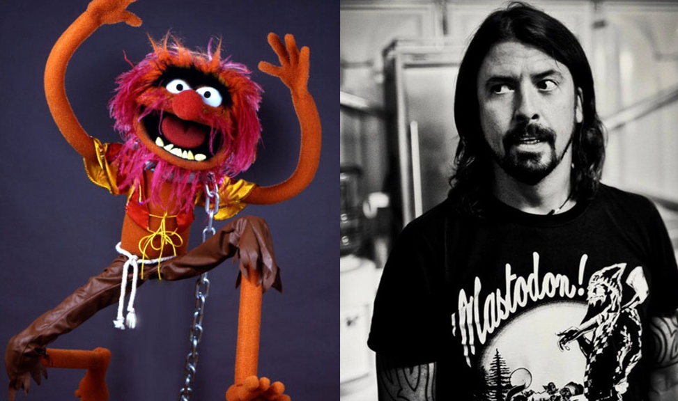Affrontement à la batterie entre Dave Grohl et Animal des Muppets